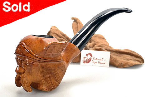 Alfred Dunhill Root Briar Carved Head "1980" Estate